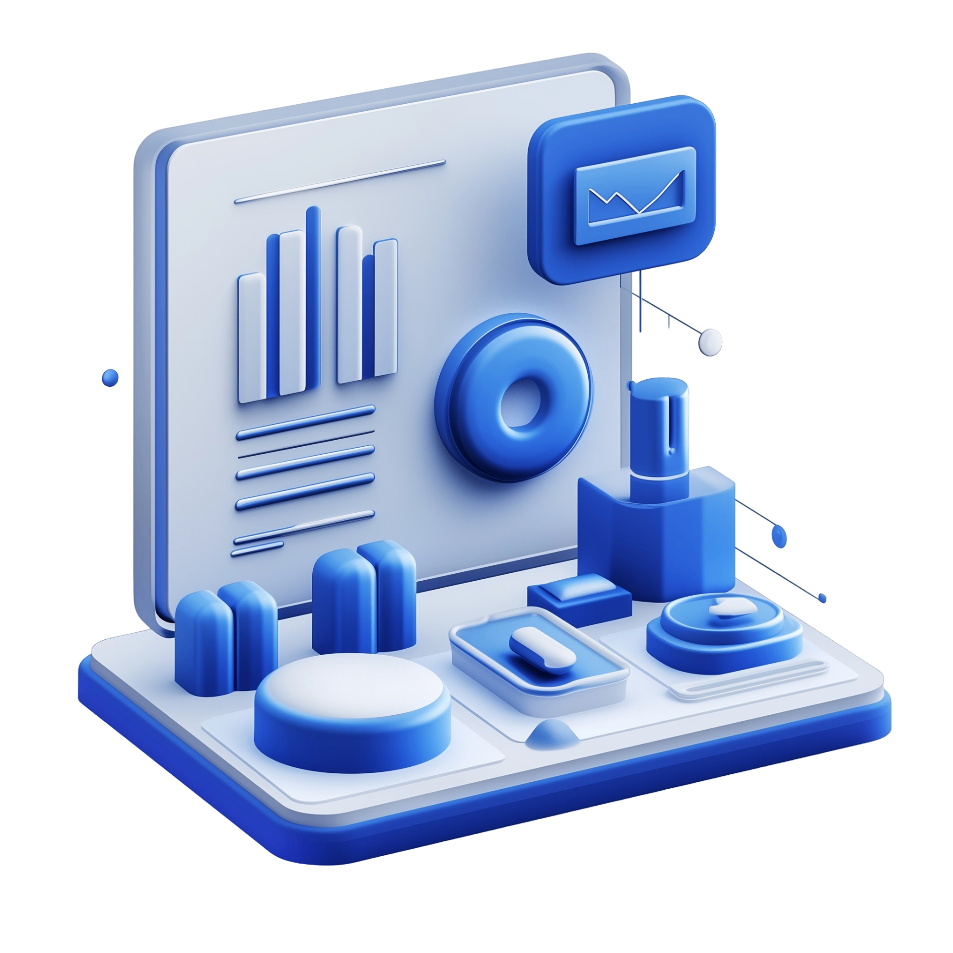 3D Software Dashboard Illustration